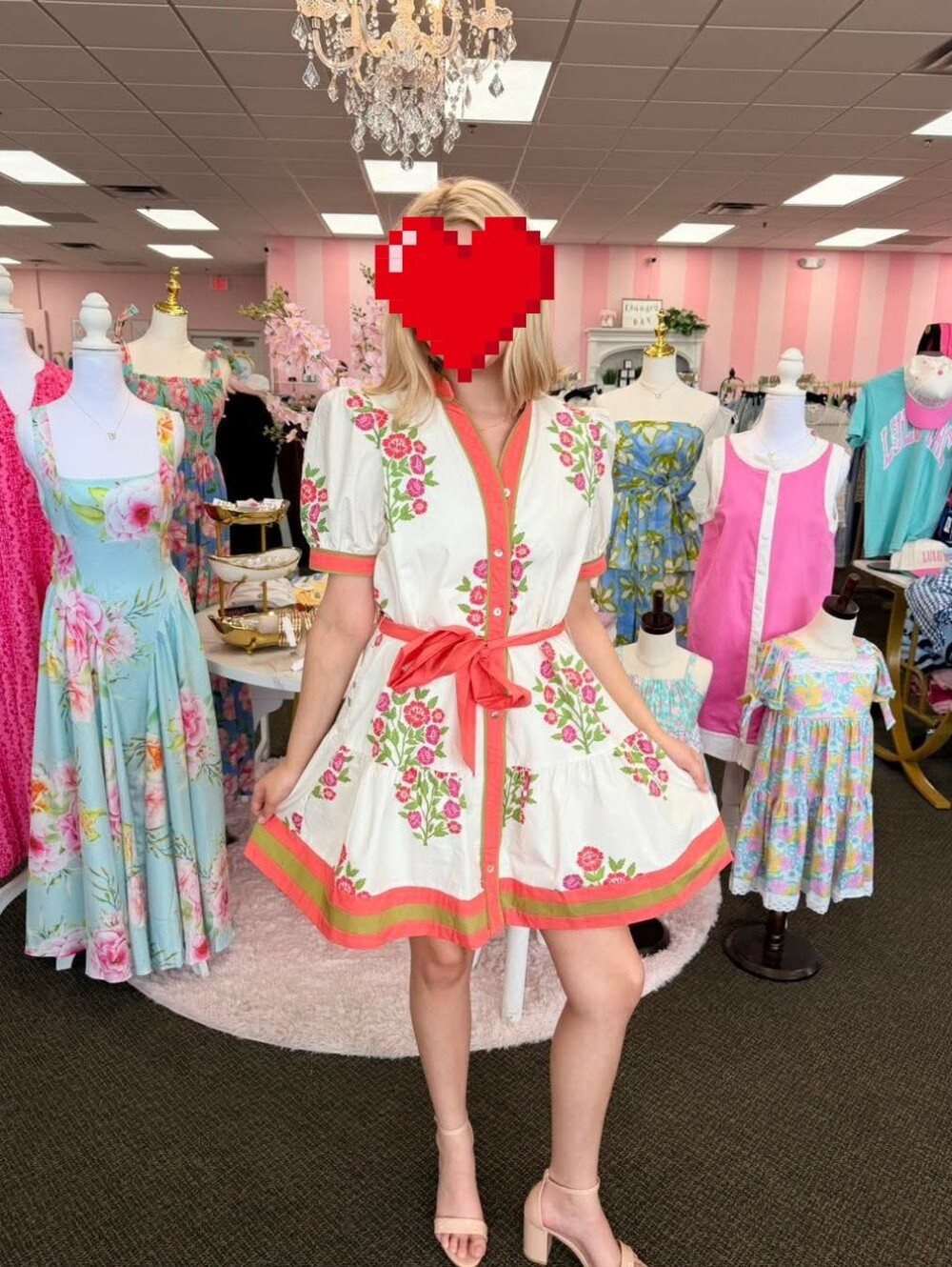 Sunset Blossom Dress, Size Large